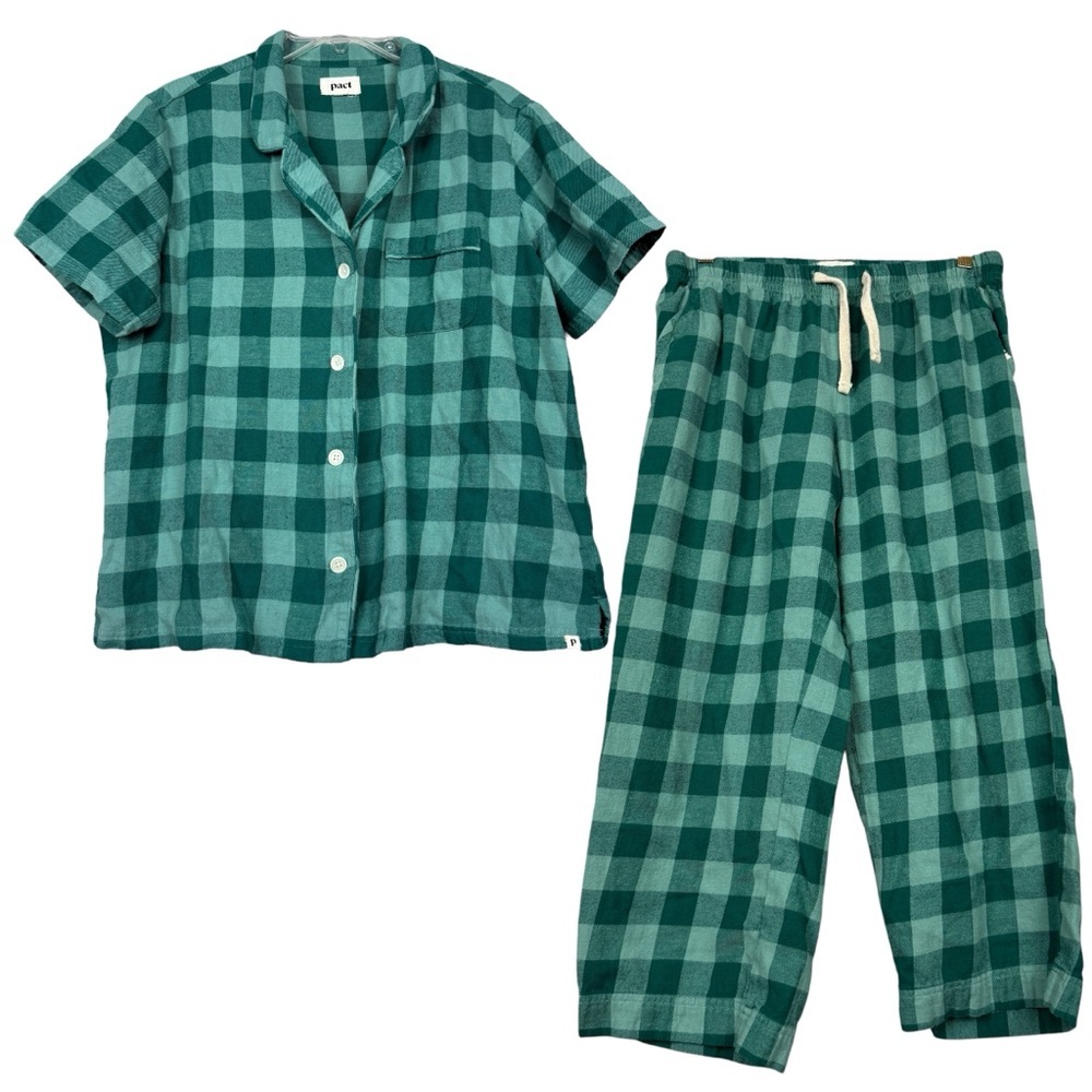 pact Leighton Flannel Cabincore Plaid Pajama Set